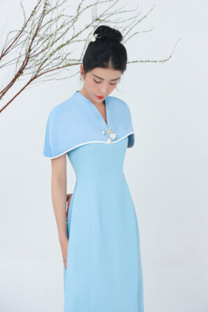 Sleeveless Cape Ao Dai 5