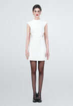 White Cutout Waistline Mini Dress 3