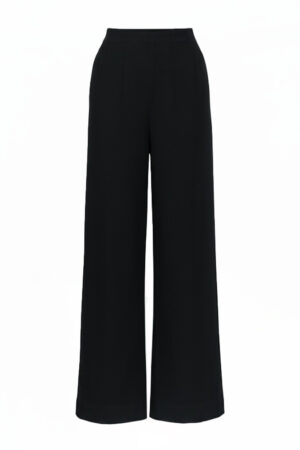 Black High-Waisted Wide-Leg Pants