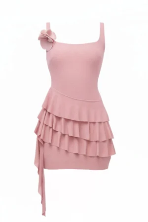 Layered Ruffle Bodycon Dress Layered Ruffle Bodycon Dress