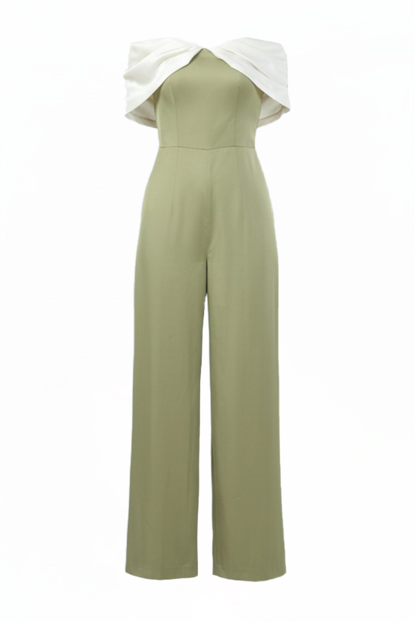 Off-Shoulder Drape Jumpsuit