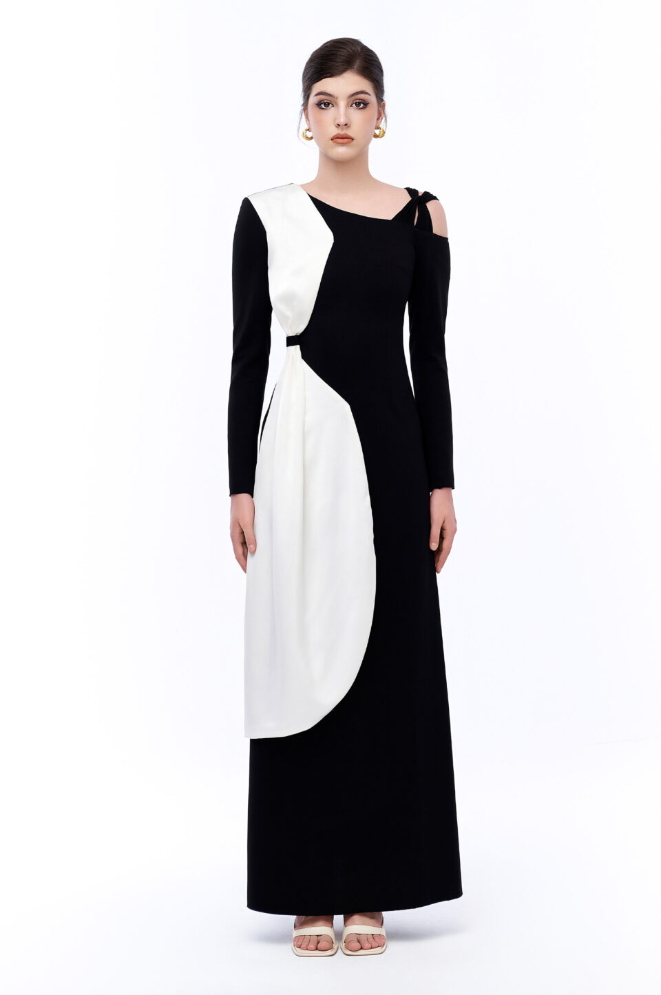 Asymmetrical Contrast Panel Dress 3