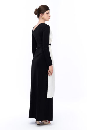 Asymmetrical Contrast Panel Dress