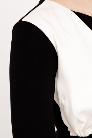 Asymmetrical Contrast Panel Dress