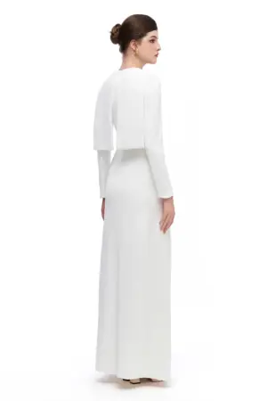Square Neck Twin Cape Maxi Dress