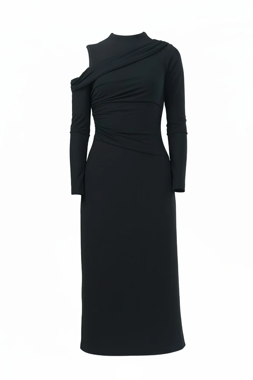 white christmas dresses Same Long Sleeve Cut Out Maxi Dress