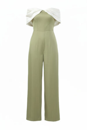 Off-Shoulder Drape JumpsuitAsymmetric L